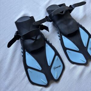 Seavenger Torpedo Swim Fins L/XL (Men’s 9–13) Snorkeling Flippers Black Blue